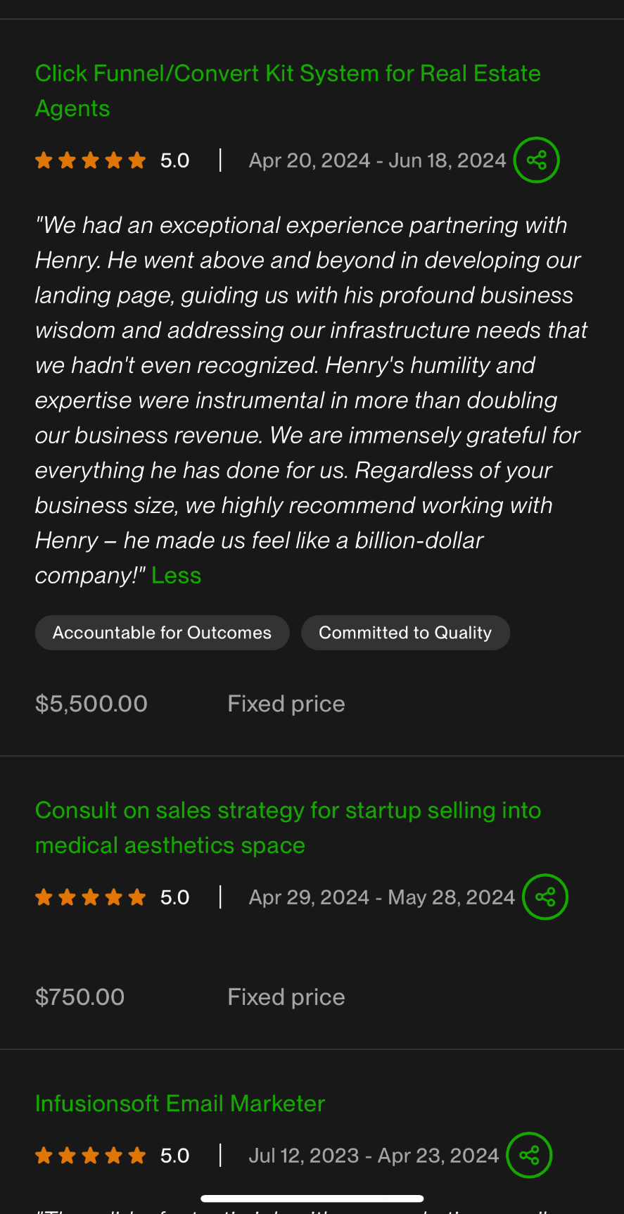 Real Estate Funnel System · $5,500 · 5.0
